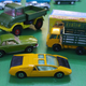 Corgi UNIMOG, PlayArt Mercedes 350SL, MBX Stake Truck, Tomica Toyota EX7
